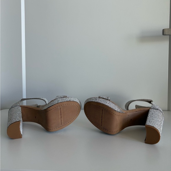 Silver Rhinestone Platform Heels - Picture 8 of 11